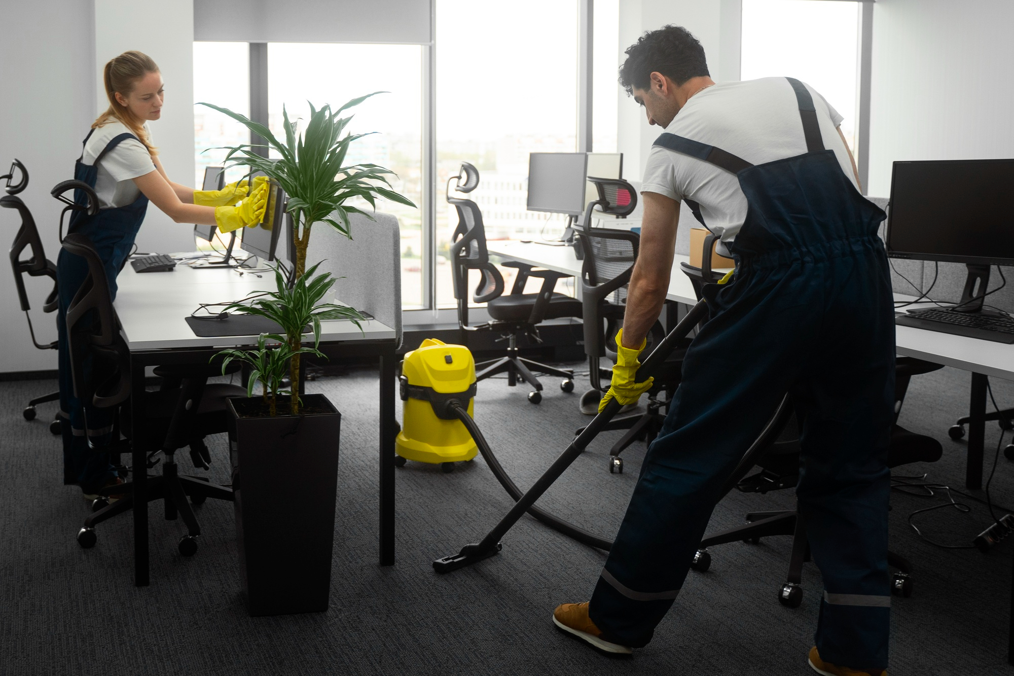 Image Cleaning Systems crew cleaning a commercial office