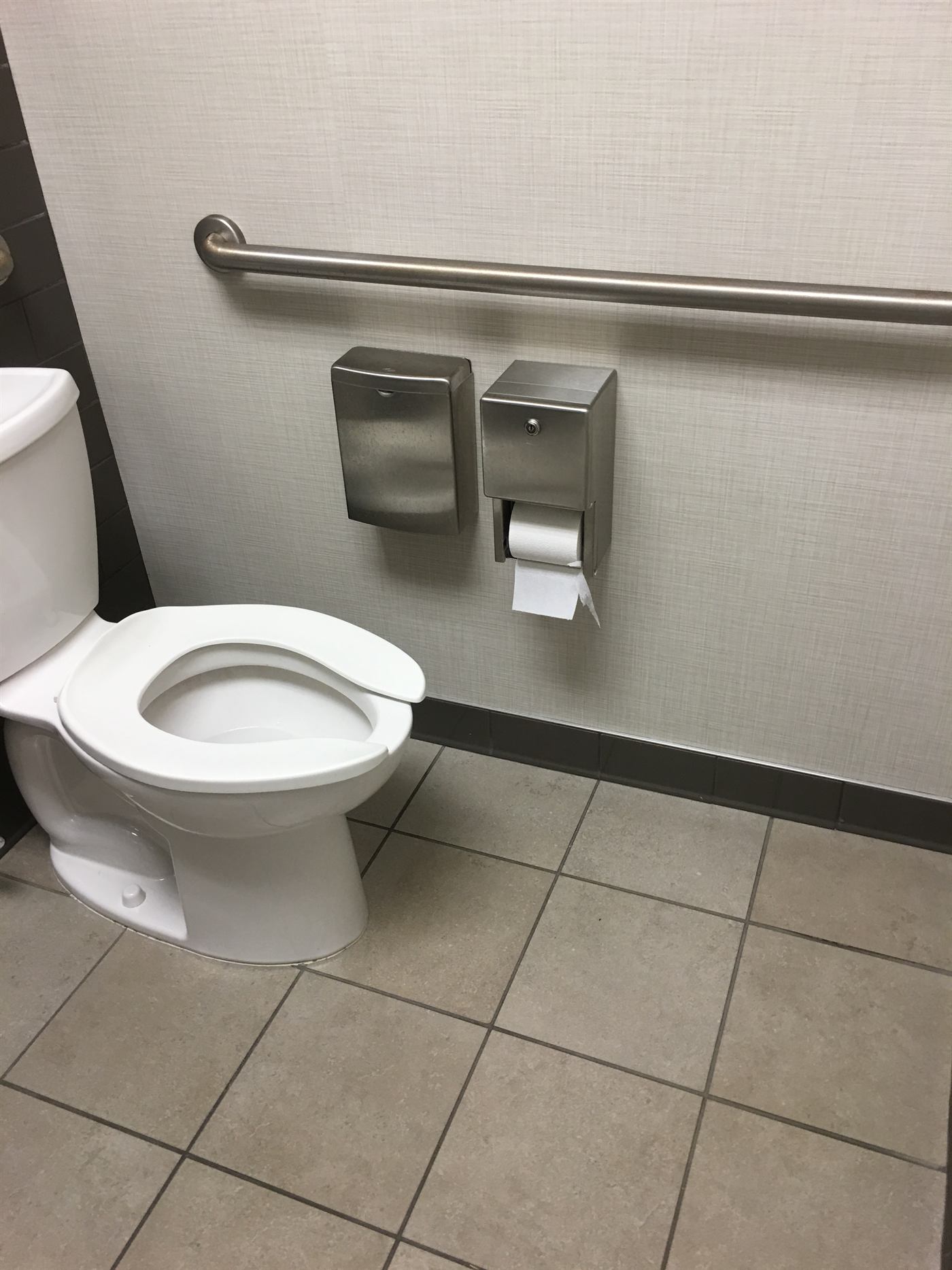 Commercial restroom cleaned and sanitized by Image Cleaning Systems